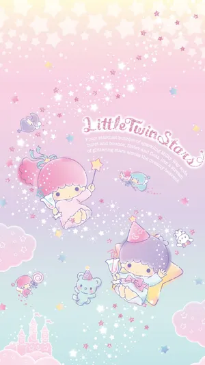 Cute Little Twin Stars Wallpaper