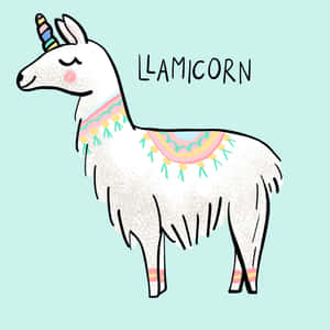 Cute Llama X Unicorn Wallpaper