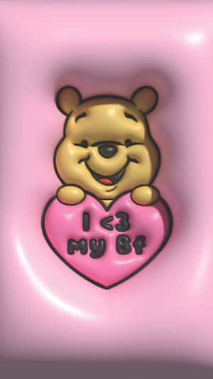 Cute Love Bear Heart Wallpaper