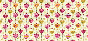 Cute Love Heart Pastel Design Wallpaper