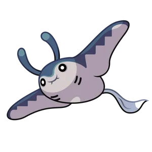 Cute Mantine Art On White Wallpaper