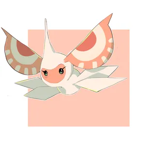 Cute Masquerain Pink Square Wallpaper