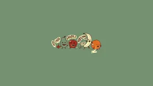 Cute Minimalist Fruits Wallpaper