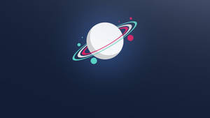 Cute Minimalist Saturn 4k Wallpaper