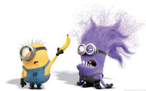 Cute Minion Feeding Evil Minion Wallpaper