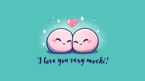 Cute Mochi Love Aesthetic Wallpaper