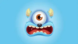 Cute Monster Cartoon Art Wallpaper