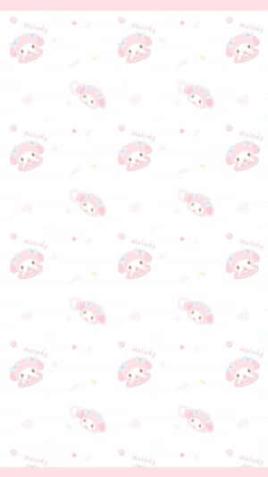 Cute My Melody Pattern Poster Wallpaper