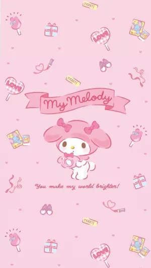 Cute My Melody Sanrio Cartoon Character Wallpaper