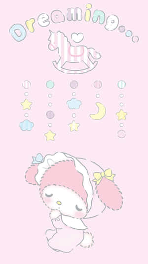 Cute My Melody Sleeping Wallpaper
