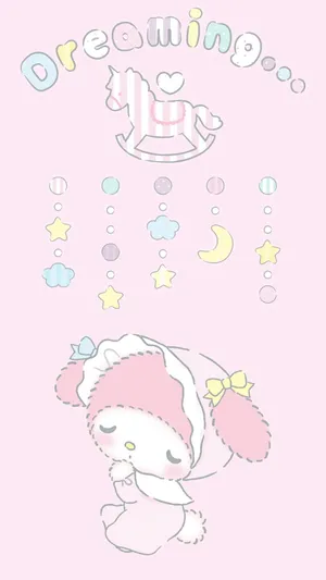 Cute My Melody Sleeping Wallpaper