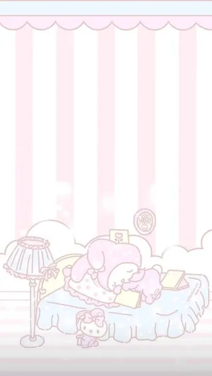 Cute My Melody Sleeping Wallpaper