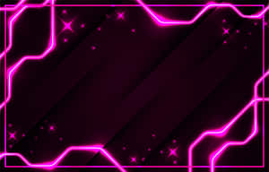 Cute Neon Pink Twinkling Stars Wallpaper