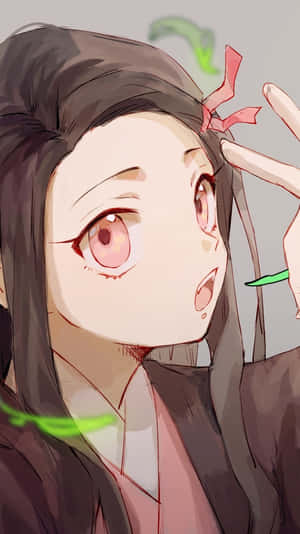 Cute Nezuko Demon Slayer Fan Art Wallpaper