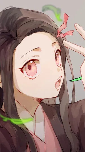 Cute Nezuko Demon Slayer Fan Art Wallpaper