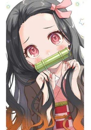 Cute Nezuko Kamado Anime Character Close Up Wallpaper