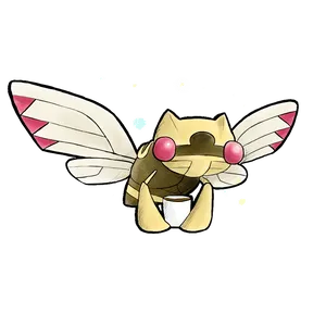 Cute Ninjask Graphic With Coffee Wallpaper