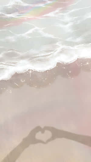 Cute Ocean Heart Shadow Wallpaper