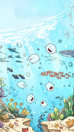 Cute Ocean Life Wallpaper