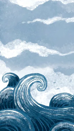 Cute Ocean Waves Wallpaper