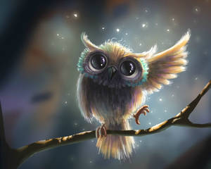 Cute Owl Painting Wallpaper