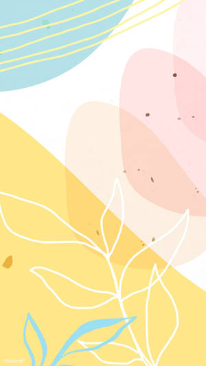 Cute Pastel Abstract Vector Art Wallpaper