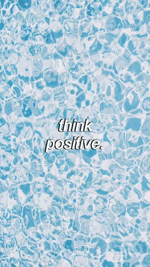 Cute Pastel Blue Aesthetic Positive Quotes Wallpaper