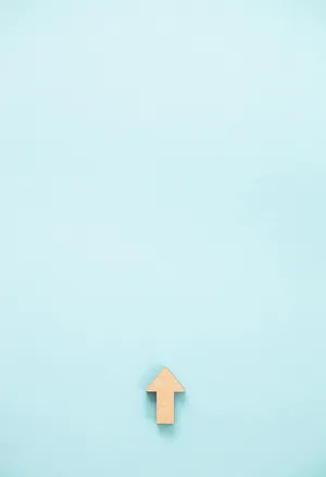 Cute Pastel Blue Aesthetic Simple Arrow Wallpaper