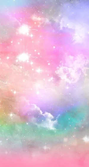 Cute Pastel Galaxy Cloudy Sky Wallpaper