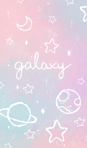 Cute Pastel Galaxy Drawing Wallpaper