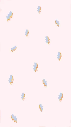 Cute Pastel Lightning Bolts Wallpaper