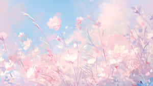 Cute Pastel Spring Blossoms Wallpaper