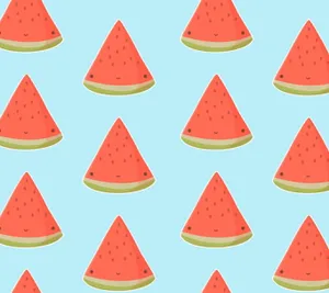 Cute Pastel Watermelon Screen Art Wallpaper