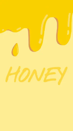 Cute Pastel Yellow Dripping Honey Wallpaper