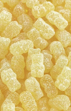 Cute Pastel Yellow Gummy Bears Wallpaper