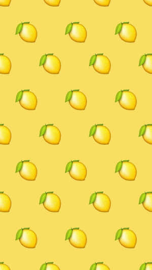Cute Pastel Yellow Mango Pattern Wallpaper