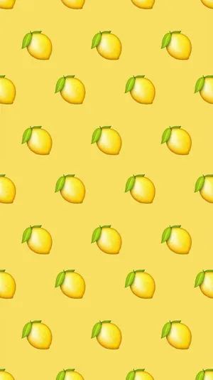 Cute Pastel Yellow Mango Pattern Wallpaper