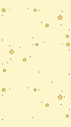 Cute Pastel Yellow Small Stars Wallpaper