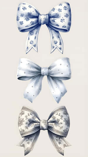 Cute Patterned Bow Collection Wallpaper