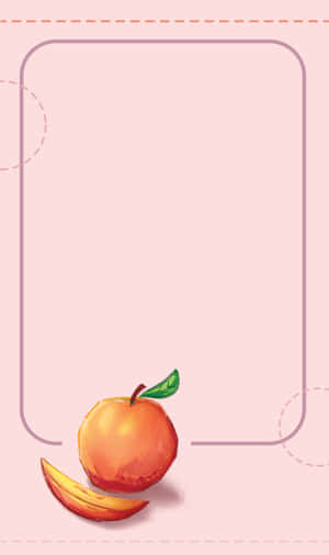 Cute Peach Frame Canvas Wallpaper