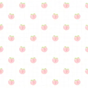 Cute Peach Fruits Pattern Wallpaper