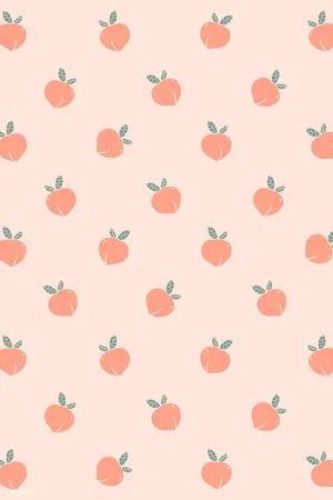 Cute Peach Liitle Pattern Pink Background Wallpaper