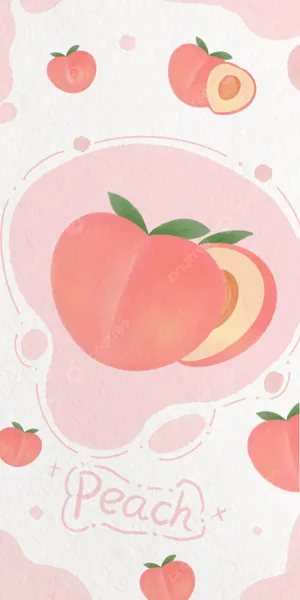 Cute Peach Slices Logo Design Wallpaper