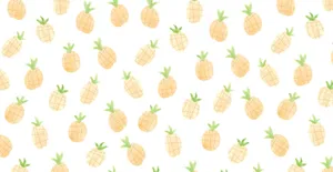 Cute Pineapple Hand Drawn Wallpaper