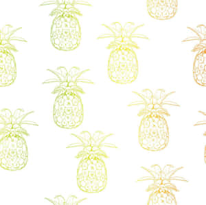 Cute Pineapple Monochrome Vector Artwork Wallpaper