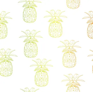 Cute Pineapple Monochrome Vector Artwork Wallpaper