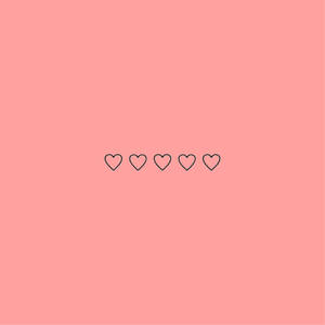 Cute Pink Aesthetic Black Hearts Wallpaper