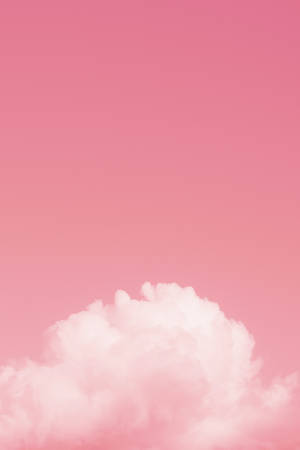 Cute Pink Aesthetic White Fluffy Cloud Wallpaper