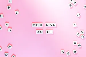 Cute Pink Aesthetic You Can Do It Quote Wallpaper