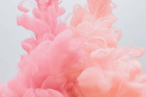 Cute Pink And Orange Smoke Wallpaper